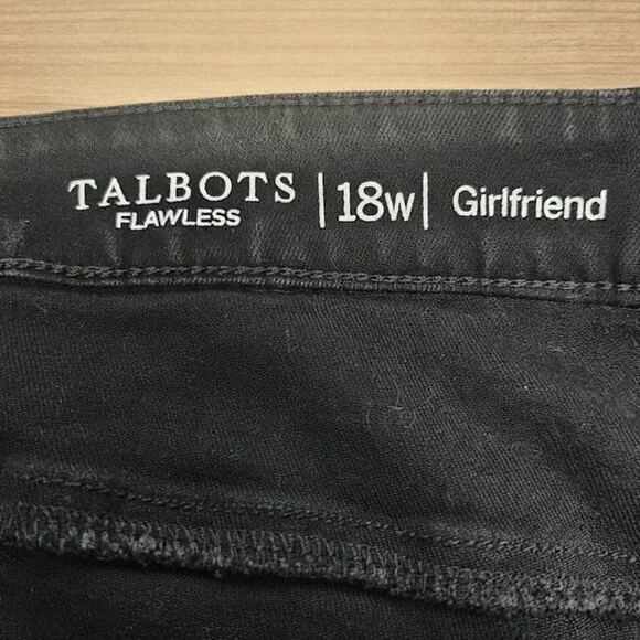 Talbots Girlfriend Black Jeans Flawless Fit 18W - Picture 3 of 4
